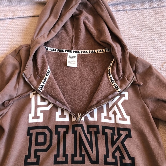 VS PINK Funnel Neck Half Zip Hoodie - Picture 3 of 4